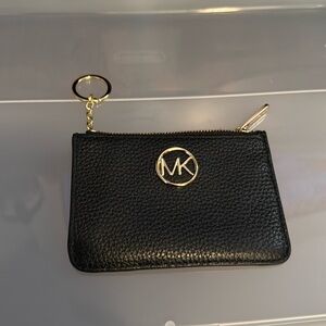 Michael Kors Small Leather Coin Pouch Black
